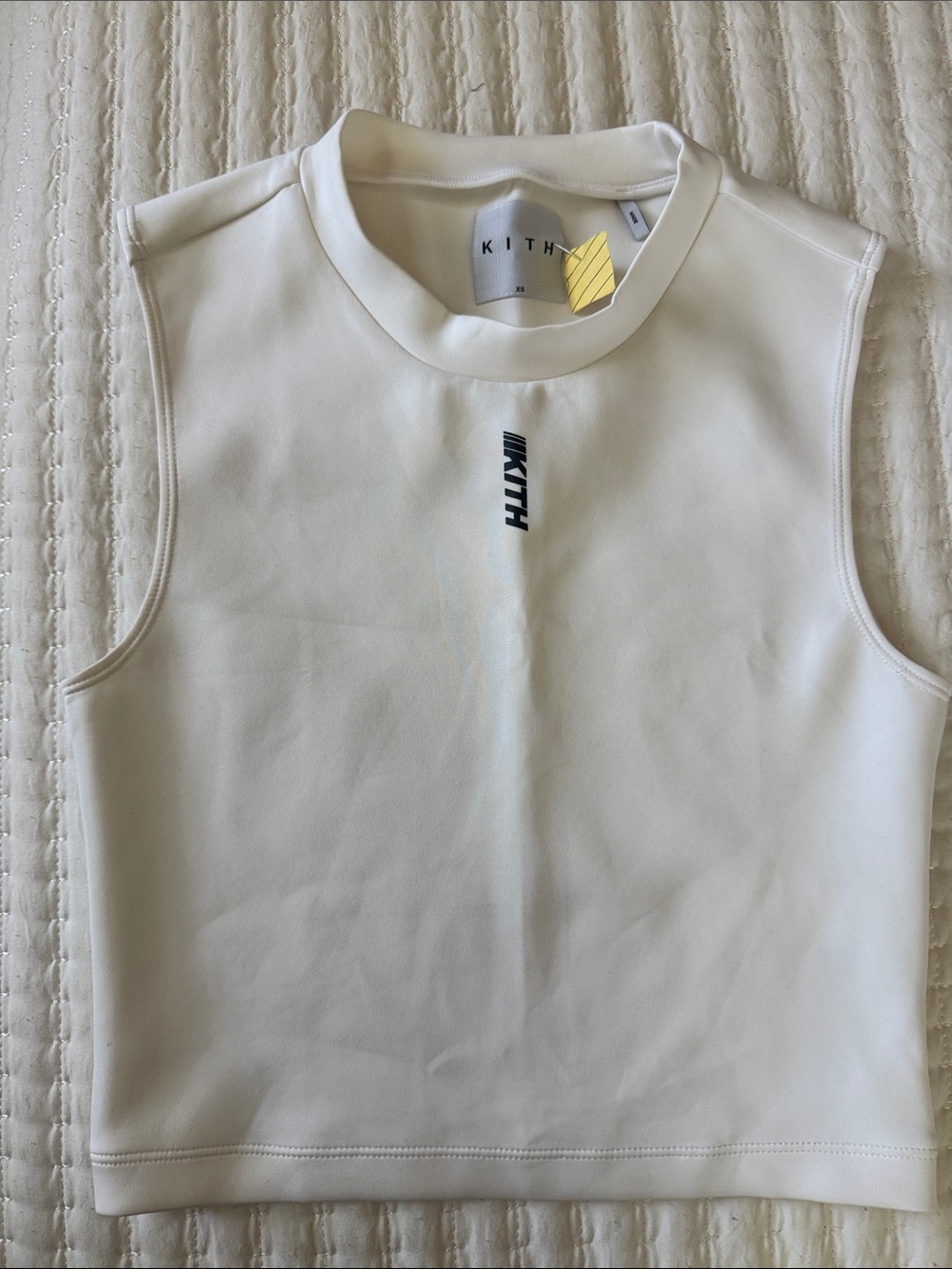 Kith white mockneck crop top